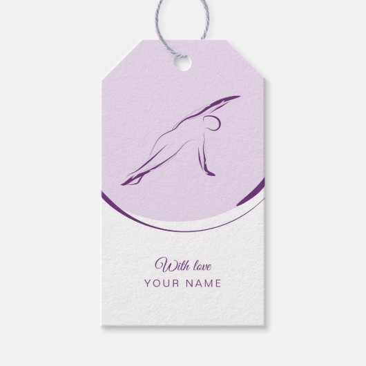 Pilates Side Bend Pose | Farbe Geschenkanhänger (Vorderseite)