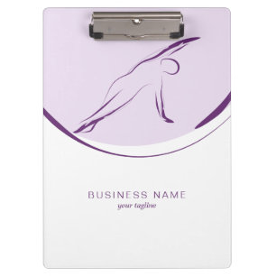 Pilates Side Bend Pose Farbe Klemmbrett