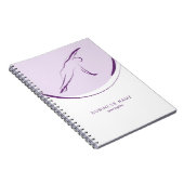 Pilates Side Bend Pose | Farbe Notizblock (Rechte Seite)