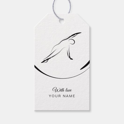 Pilates Side Bend Pose Geschenkanhänger (Vorderseite)