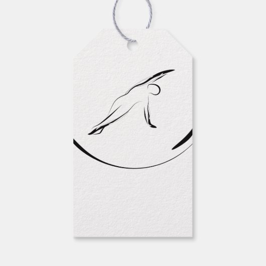 Pilates Side Bend Pose Geschenkanhänger (Rückseite)