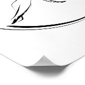 Pilates Side Bend Pose Poster (Ecke)