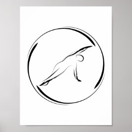 Pilates Side Bend Pose Poster