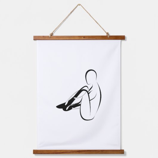 Pilates Siegel Pose - Mat Wandteppich Mit Holzrahmen (Vorderseite)