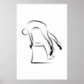 Pilates Single Leg Pull Up Pose - Wunda-Stuhl Poster (Vorne)