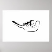 Pilates Single Leg Stretch - matt Poster (Vorne)