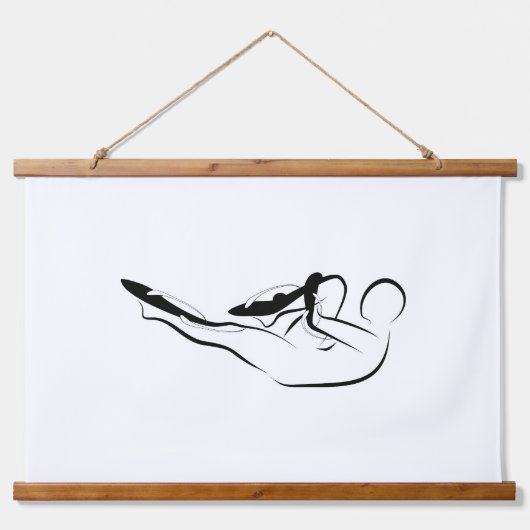 Pilates Single Leg Stretch - matt Wandteppich Mit Holzrahmen (Vorne)