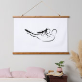 Pilates Single Leg Stretch - matt Wandteppich Mit Holzrahmen (Schlafzimmer)