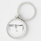 Pilates Splits Cadillac Pose Schlüsselanhänger (Vorne)