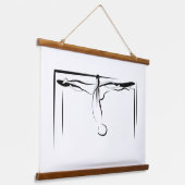 Pilates Splits Cadillac Pose Wandteppich Mit Holzrahmen (Gewinkelt)