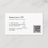 Pilates Studio Business | Natural Gray Visitenkarte (Rückseite)