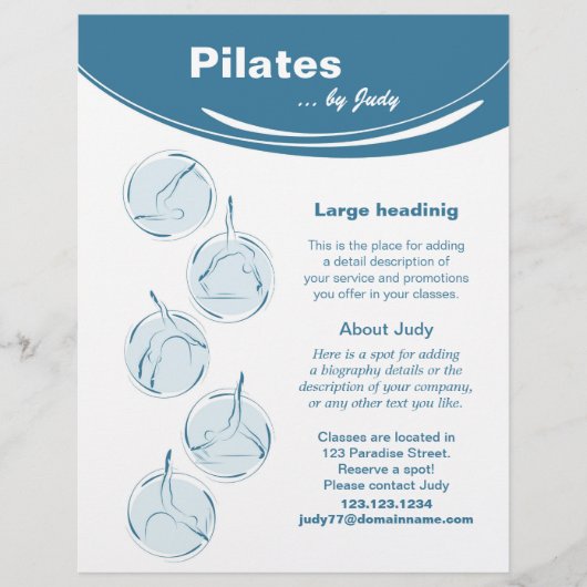Pilates-Studio Flyer (Vorne)
