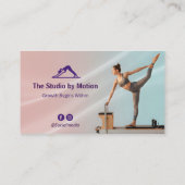 Pilates-Studio-Unternehmen | Moderne farbenfrohe B Visitenkarte (Rückseite)