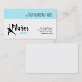 Pilates Studio-Visitenkarte-weißes Blau Visitenkarte (Vorne/Hinten)