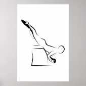 Pilates Swan Dive Pose - Wunda Chair Poster (Vorne)