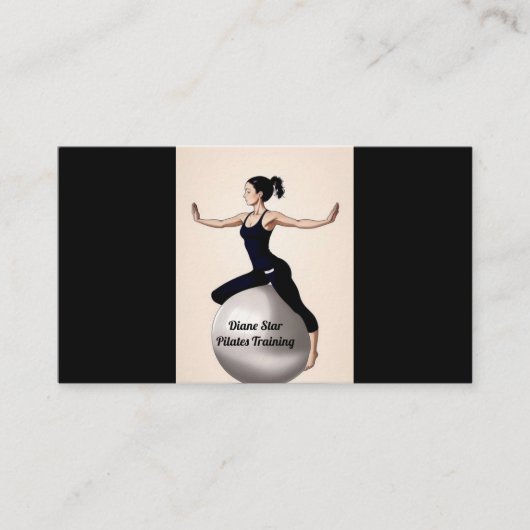 Pilates Training Business Card Visitenkarte (Vorderseite)