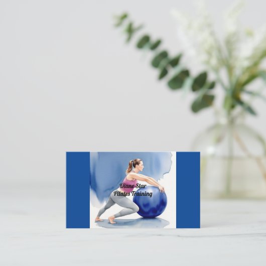 Pilates Training Visitenkarte (Stehend Vorderseite)