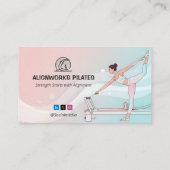 Pilates-Trainingsbusiness | Farbiger Geist Visitenkarte (Rückseite)