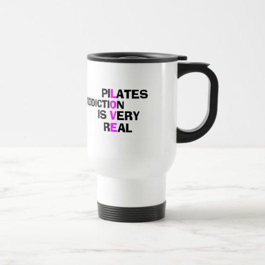 Pilates Travel Mug - Funny Fitness Geschenke Reisebecher (Rechts)