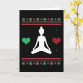 Pilates Ugly Christmas Sweater Yoga Xmas Karte (Gelbe Blume)