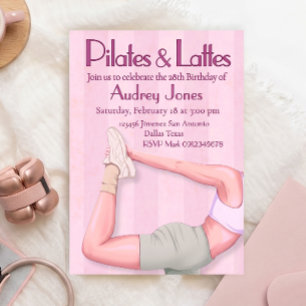 Pilates- und Latte-Einladung Einladung
