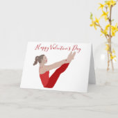 Pilates Valentine's Day Card Karte (Gelbe Blume)