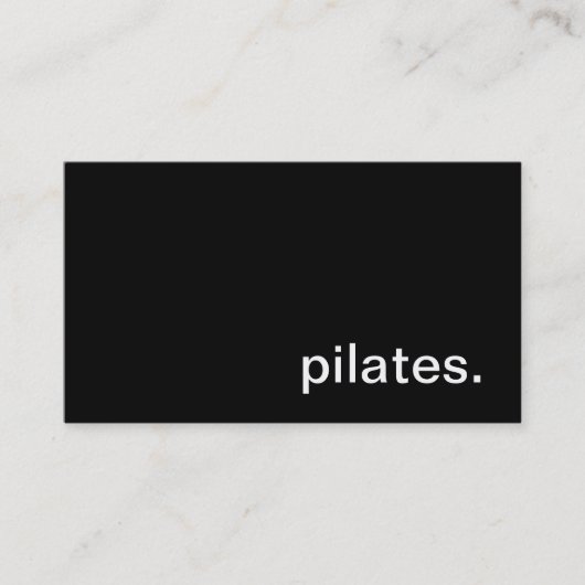 Pilates Visitenkarte (Vorderseite)