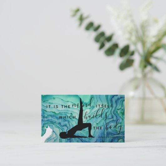 Pilates Visitenkarte (Stehend Vorderseite)