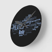 PILATES Wall Clock Runde Wanduhr (Winkel)