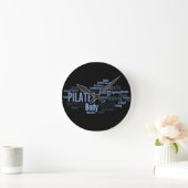 PILATES Wall Clock Runde Wanduhr (Zuhause)