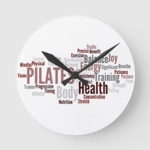 PILATES Wanduhr