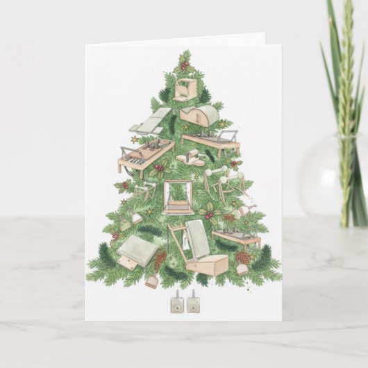 Pilates-Weihnachtsbaum Karte (Vorderseite)
