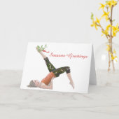 Pilates Weihnachtskarte Fahrrad Karte (Gelbe Blume)