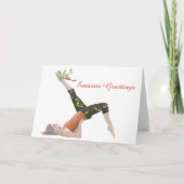 Pilates Weihnachtskarte Fahrrad Karte (Vorderseite)
