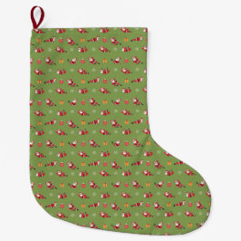 Pilates-Weihnachtsmann nahtlose Weihnachtsmuster Großer Weihnachtsstrumpf