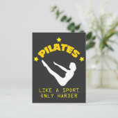 Pilates wie ein Sport, nur härtere, lustige Kontro Postkarte (Stehend Vorderseite)