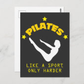 Pilates wie ein Sport, nur härtere, lustige Kontro Postkarte (Vorne/Hinten)