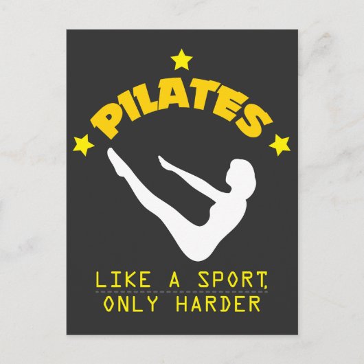 Pilates wie ein Sport, nur härtere, lustige Kontro Postkarte (Vorderseite)