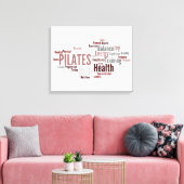 PILATES Words-Leinwand Leinwanddruck (Insitu (Wohnzimmer))