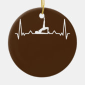 Pilates Workout Heartbeat Keramik Ornament (Vorne)