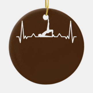 Pilates Workout Heartbeat Keramik Ornament