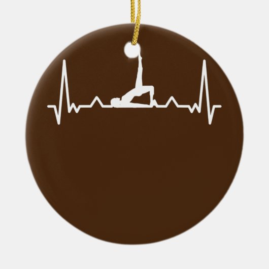 Pilates Workout Heartbeat Keramik Ornament (Vorne)