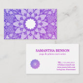 Pilates Yoga Instructor Lehrer Mandala Visitenkarte (Vorne/Hinten)