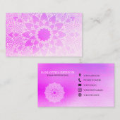 Pilates Yoga Instructor Lehrer Mandala Visitenkarte (Vorne/Hinten)