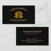 Pilates Yoga Instructor Lehrerin Lotus Visitenkarte (Vorne/Hinten)