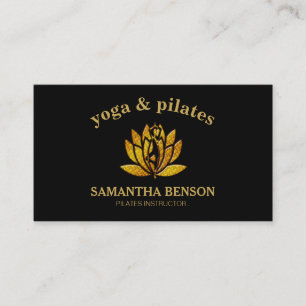 Pilates Yoga Instructor Lehrerin Lotus Visitenkarte