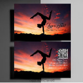 Pilates Yoga Instructor Sunset Visitenkarte