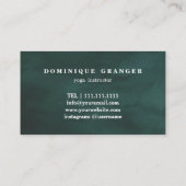 Pilates Yoga Instructor Teacher Business Card Visitenkarte (Rückseite)