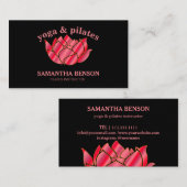 Pilates Yoga-Lehrer-Lehrer Lotus Visitenkarte (Vorne/Hinten)