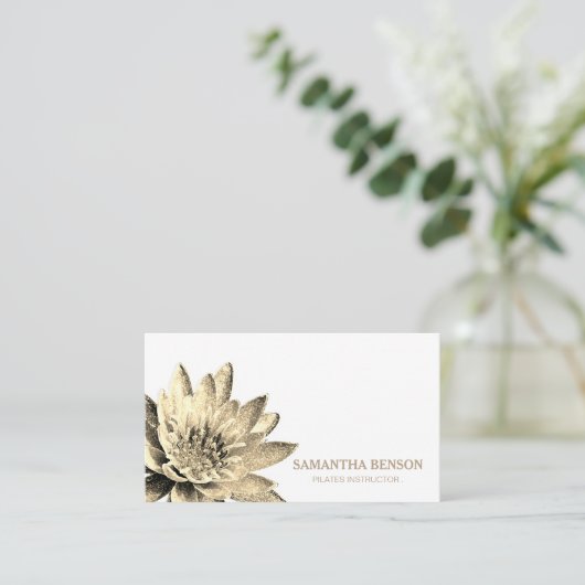 Pilates Yoga-Lehrer-Lehrer Lotus Visitenkarte (Stehend Vorderseite)